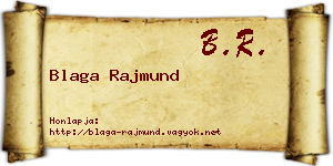 Blaga Rajmund névjegykártya